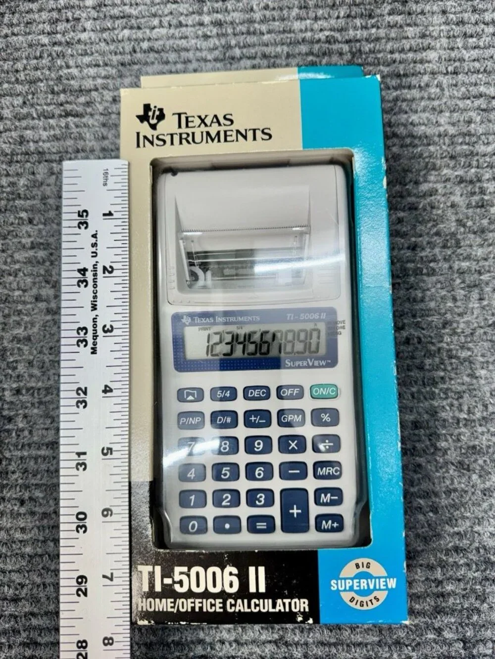 Vtg Texas Instruments Calculator TI-5006 II Super View Printing Adding Machine
